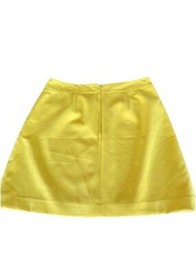 Ann Taylor LOFT Women’s Bright Yellow Pencil Mini Skirt Size 8 Retro Vibe